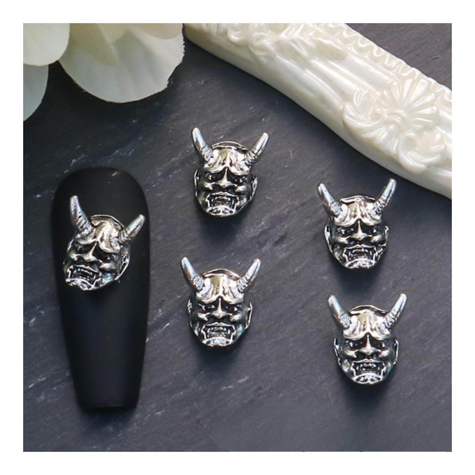 Amazon | MiHarutsu ネイルパーツ 般若 ハンニャ パンク ネイルパーツ